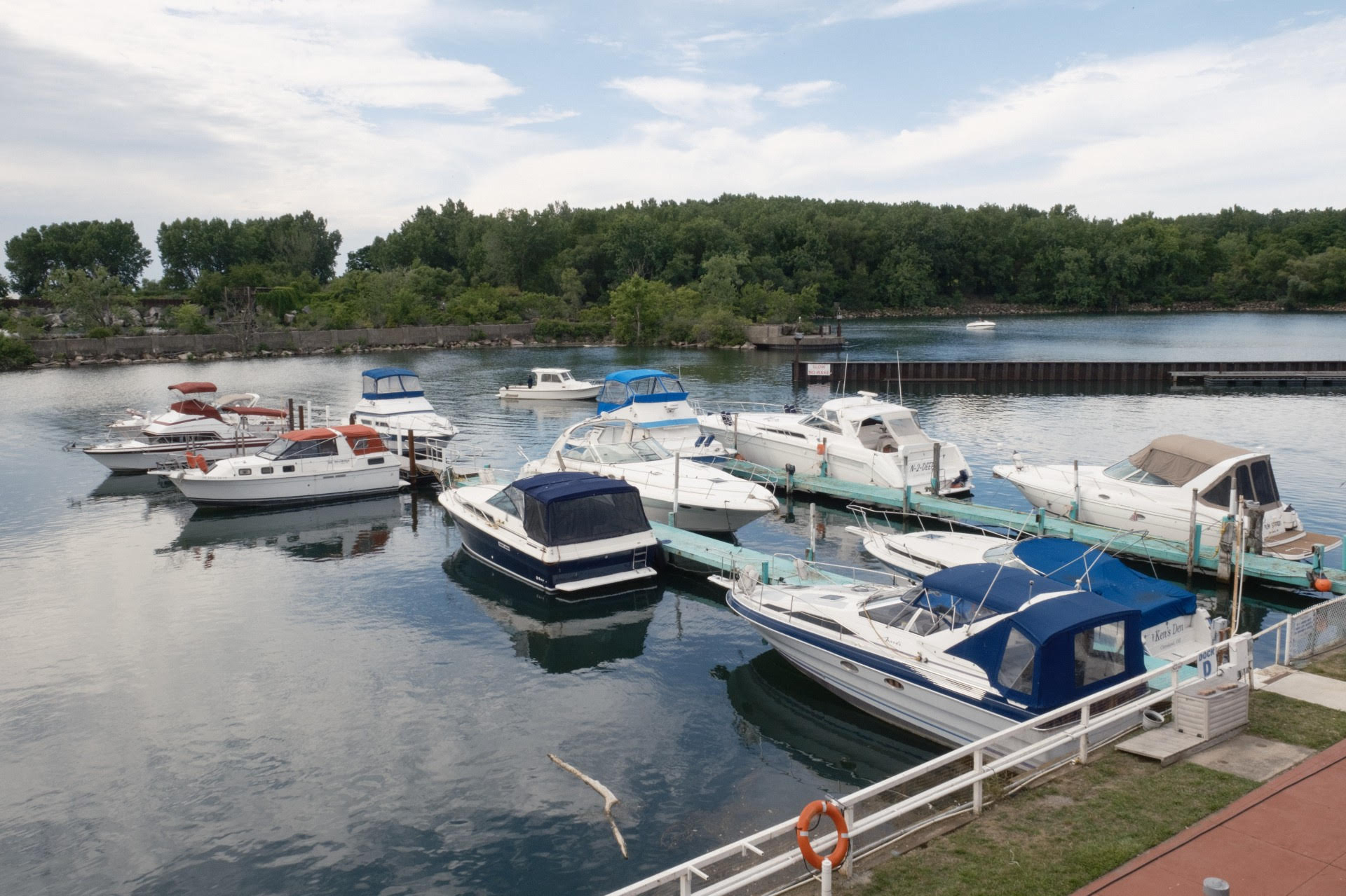 The Inter City Yacht Club docks on Lake Erie